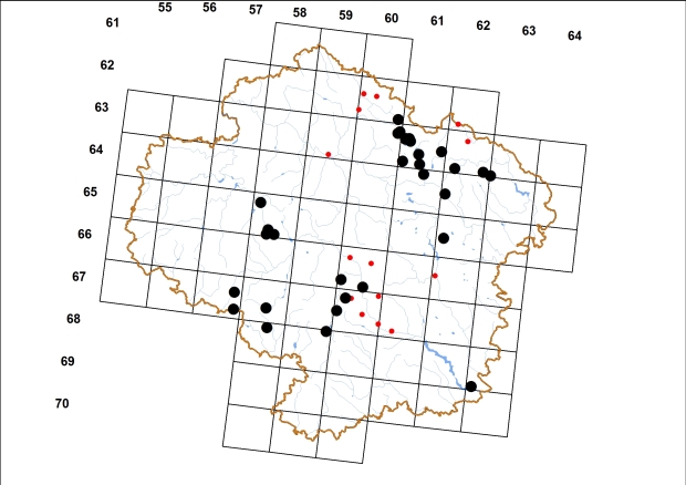 Mapa výskytu - slimáček hladký - Deroceras laeve