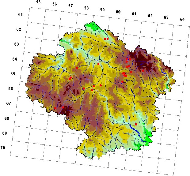 Mapa výskytu - racek bouřní - Larus canus