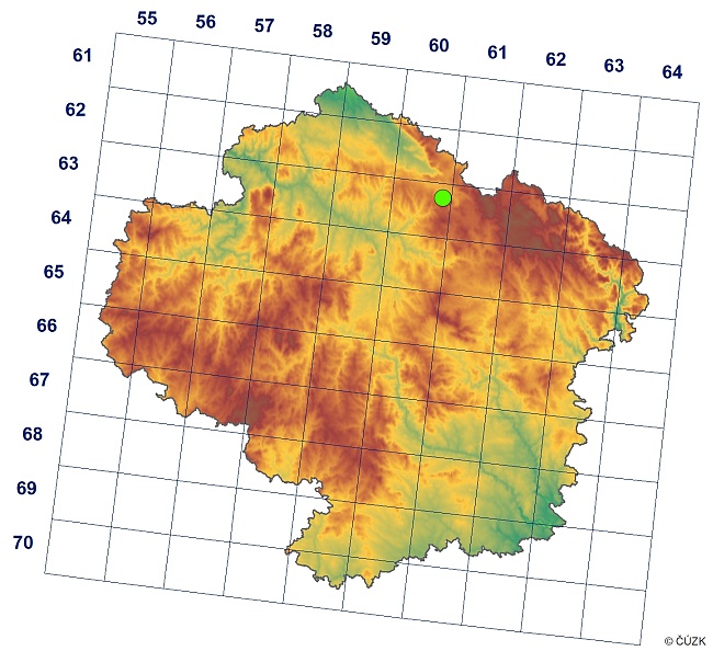 Mapa výskytu - huňatka - Pseudosinella horaki