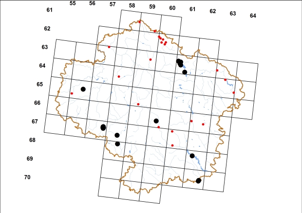 Mapa výskytu - údolníček drobný - Vallonia pulchella