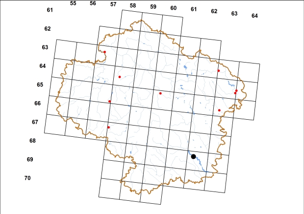 Mapa výskytu - vrkoč horský - Vertigo alpestris