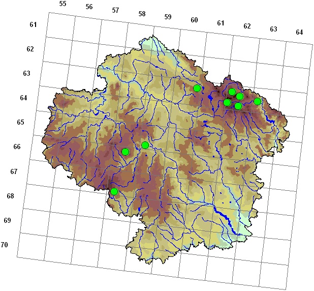 Mapa výskytu - sečovka vousatá - Barbilophozia barbata