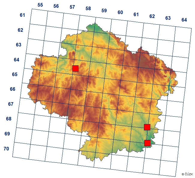 Mapa výskytu - stužkonoska vrbová - Catocala electa