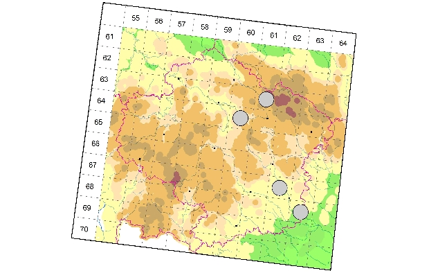 Mapa výskytu - rákosníček - Donacia malinovskyi