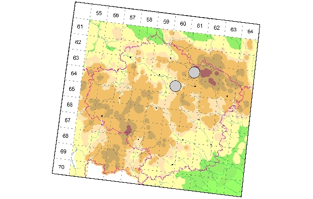 Mapa výskytu - rákosníček - Donacia sparganii