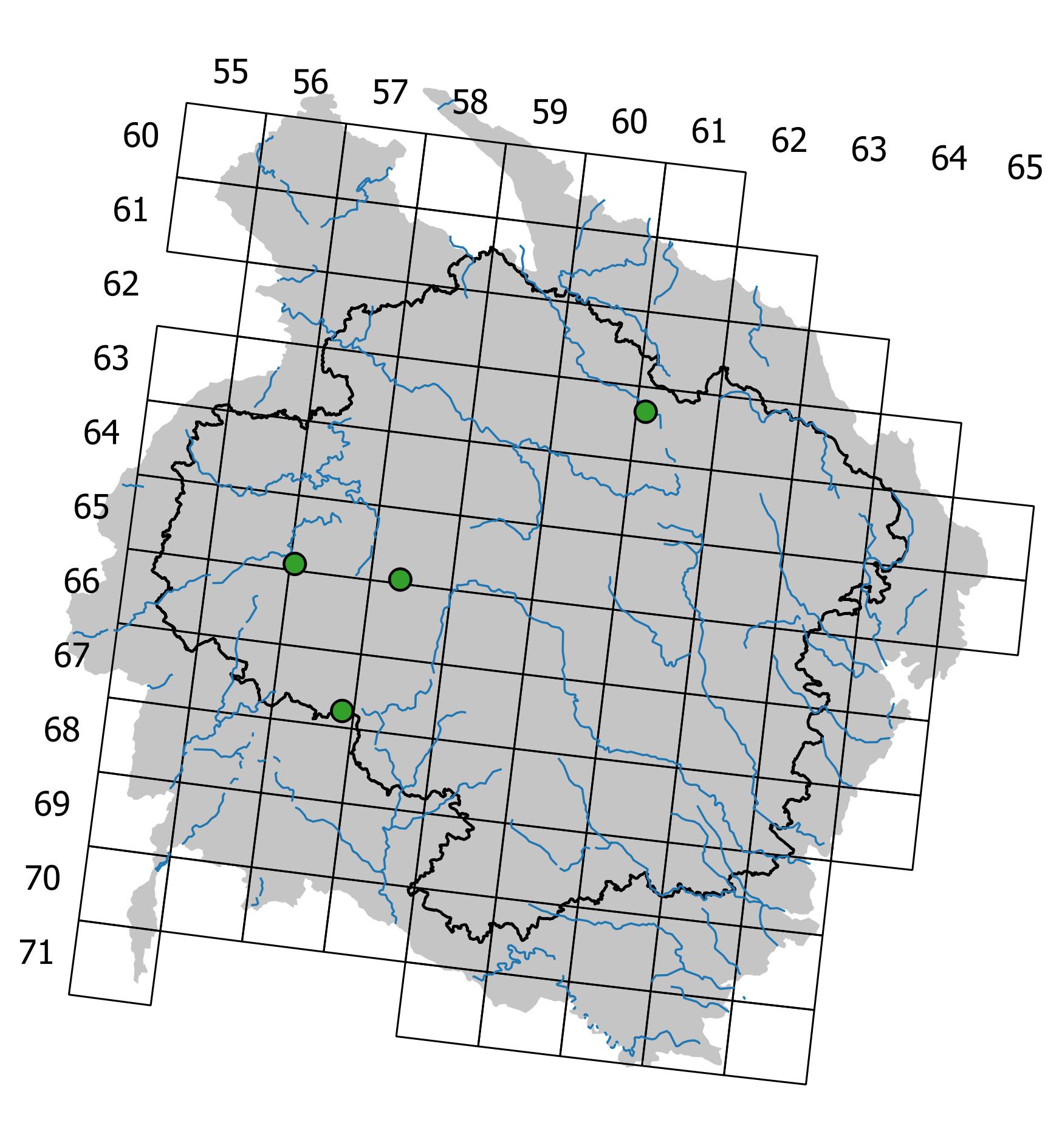 Mapa výskytu - srpnatka mnohosnubná - Drepanocladus polygamus