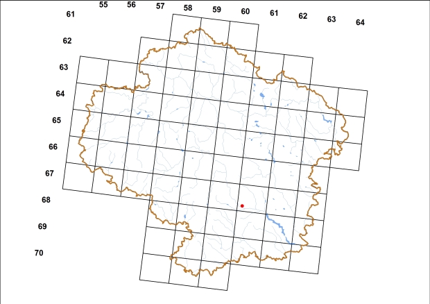 Mapa výskytu - slimákovec pestrý - Limacus flavus