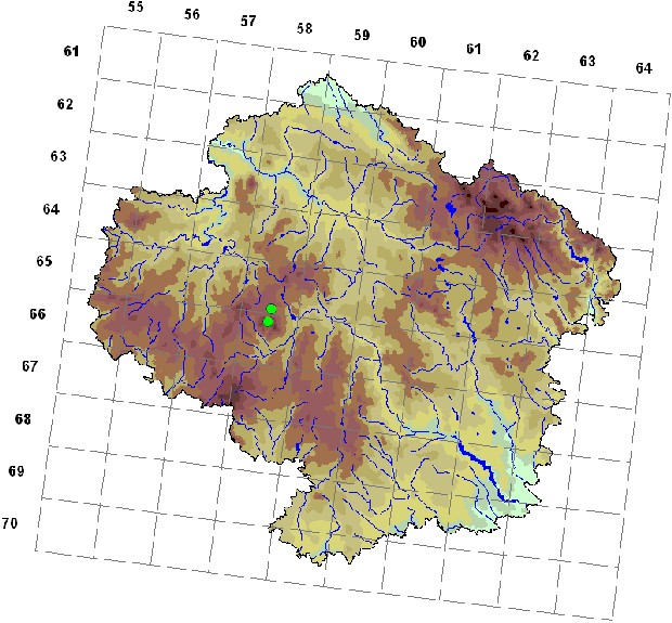 Mapa výskytu - terčenka popelavá - Mollisia cf. cinerea