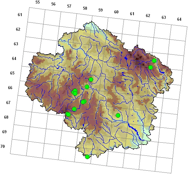 Mapa výskytu - šurpek úhledný - Orthotrichum speciosum