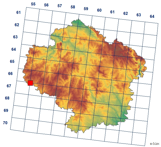 Mapa výskytu - osenice šedonachová - Protolampra sobrina