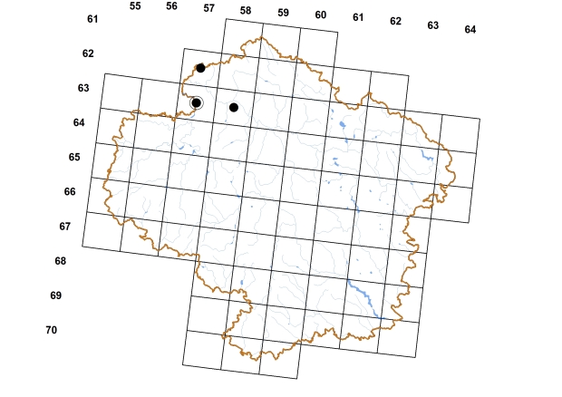 Mapa výskytu - škeblička plochá - Pseudanodonta complanata