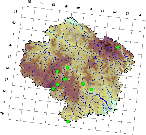 Mapa výskytu - rourkatec obecný - Syntrichia ruralis